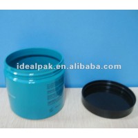 Blue cosmetic plastic jar, plastic jar container, wide mouth plastic jar